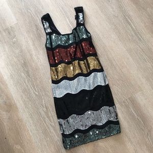 Body C multicolor sequin dress